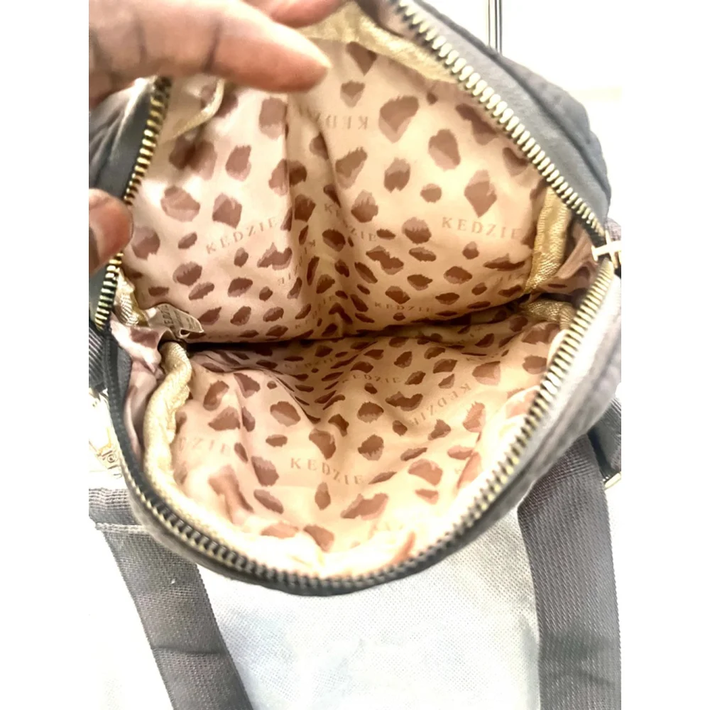 Kedzie Cloud 9 quilted puffer convertible sling bag in gray